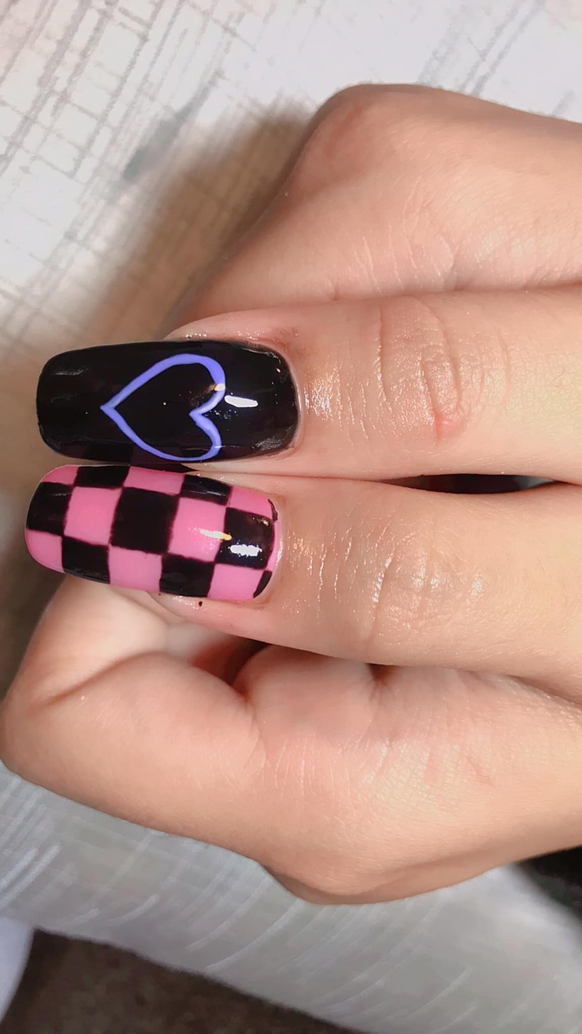 Gel nail art design at Wawa Nails Spa Chiang Mai