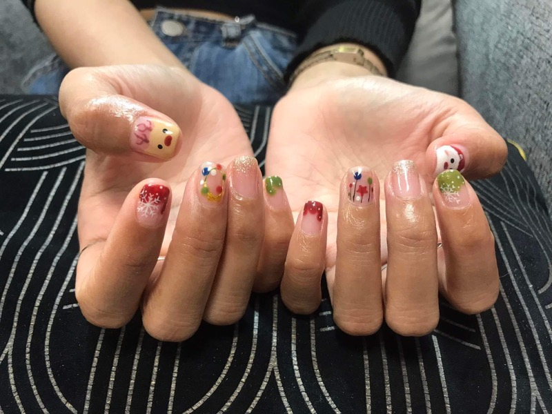 French manicure nail art Chiang Mai Thailand